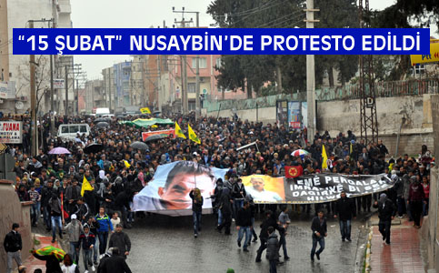 Nusaybin'de '15 Şubat' protestosunda olaylar çıktı