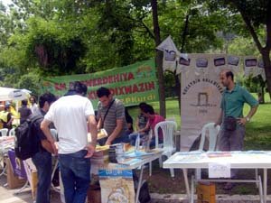 Avrupa Sosyal Formunda Nusaybin belediyesi standı yoğun ilgi gördü