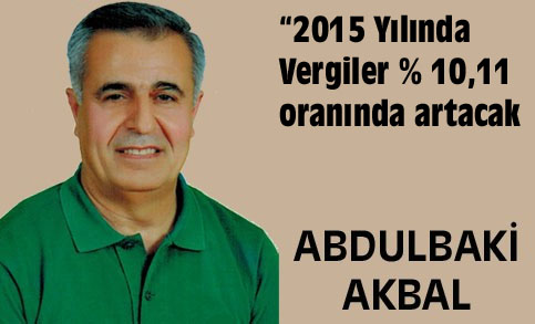 2015 Yılında Vergiler % 10,11 oranında artacak