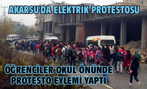 Akarsu'da Elektrik protestosu
