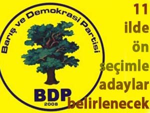 BDP'nin aday adayları ön seçimi yarın 11 İlde başlıyor