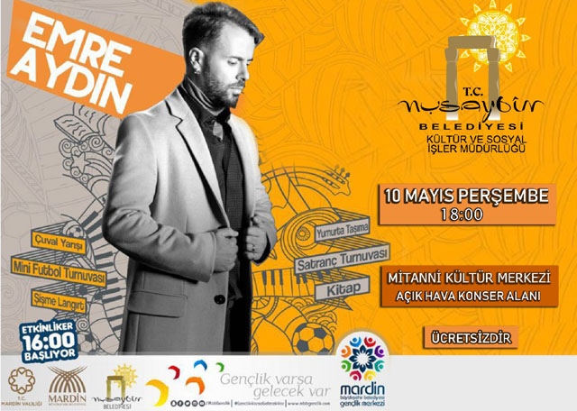 Emre Aydın Nusaybin'de konser verecek