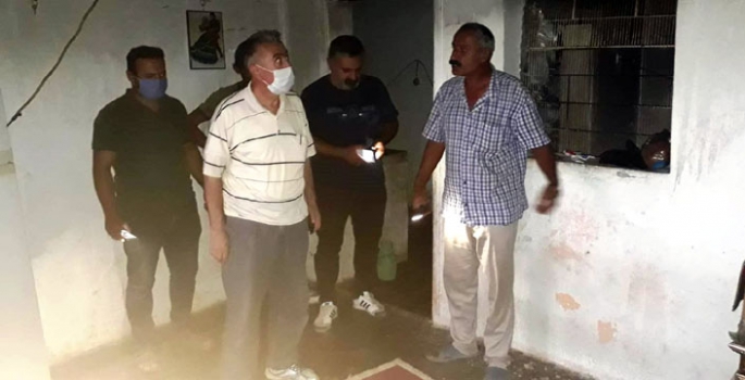 Evi yanan vatandaşa Nusaybin Kaymakamlığı yardım elini uzattı