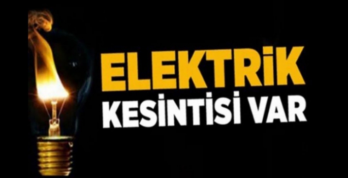 Girmeli Bölgesinde Pazartesi Günü elektrik kesintisi olacak