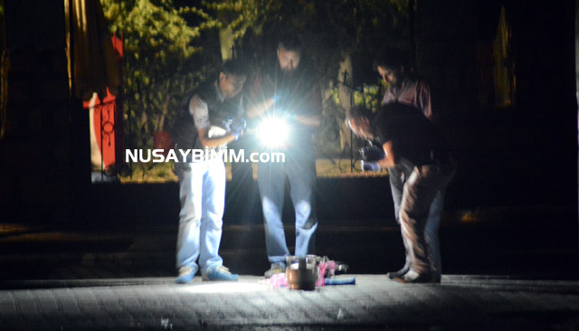 Nusaybin'de hastane kapısına bomba tipi piknik tüpü konuldu