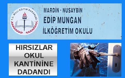 Nusaybin'de Okuldan Hırsızlık yapıldı