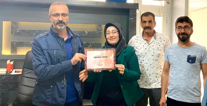 İyilik oluşumundan Nusaybin Tekstilcilerine Teşekkür Belgesi