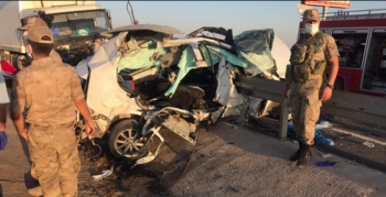 Nusaybin'deki kazada anne hayatını kaybetti oğlu yaralandı 