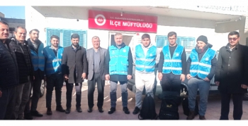 Nusaybin Müftülüğünden 6 kişilik ekip Kahramanmaraş'a gitti