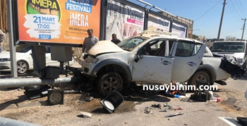 Nusaybin Stadyum Kavşağında trafik kazası, 3 yaralı