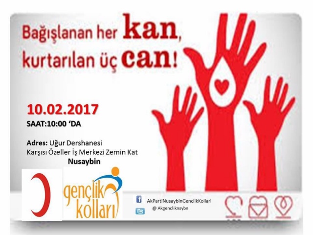Kızılay Cuma Günü Nusaybin'de Kan Bağışı alacak