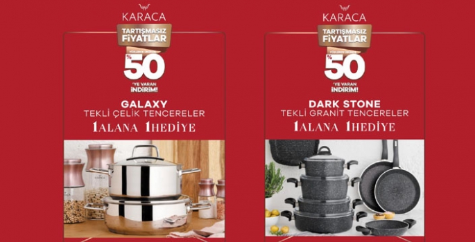 Karaca Mağazasında % 50'ye varan indirim günleri başladı