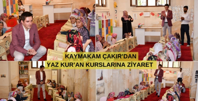 Kaymakam Evren Çakır, Yaz Kur'an Kurslarını ziyaret etti