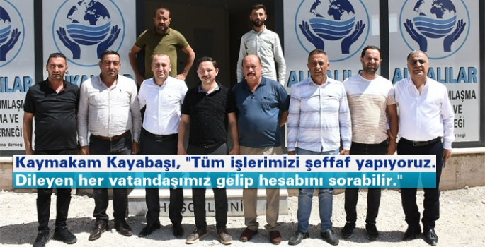 Kaymakam Kayabaşı, Alikalılar Derneği'ni ziyaret etti