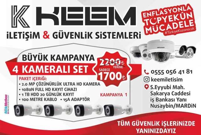 Nusaybin KEEM Güvenlikten Güvenlik Kamerası kampanyası