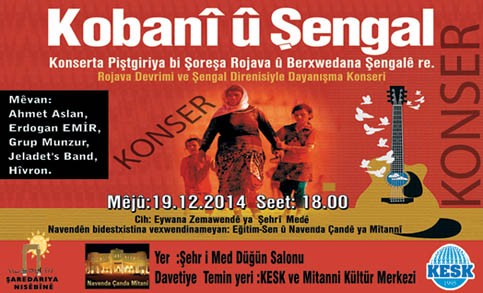 Rojava ve Şengal için yardım konseri