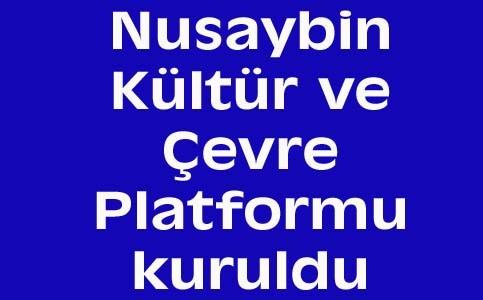 Nusaybin Kültür ve Çevre Platformu kuruldu