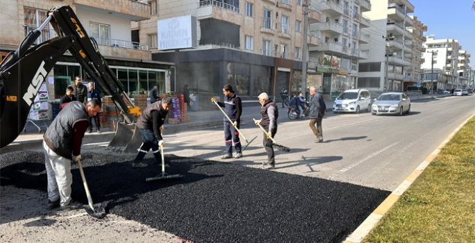 Mardin Yolu Caddesinde Asfalt kasis çalışmaları yapılıyor