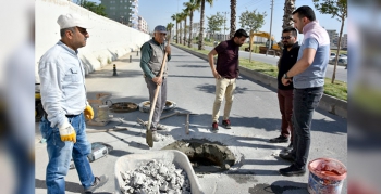 Mardin Yolundaki rögarlar onarılıyor