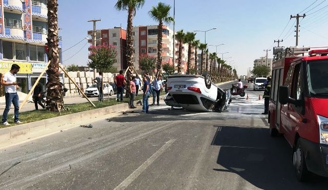 Nusaybin'de trafik kazası, 3 yaralı