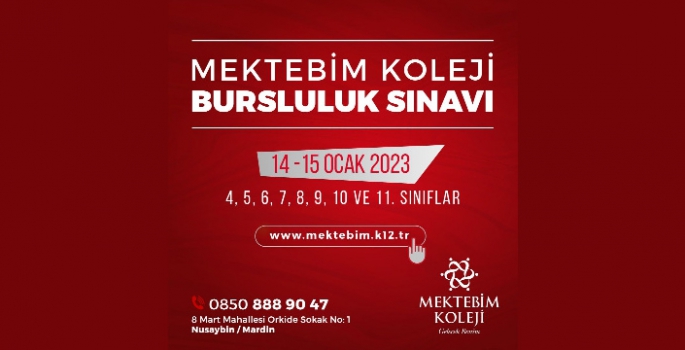 Mektebim Koleji Bursluluk Sınavı ile %100 başarıya %100 burs