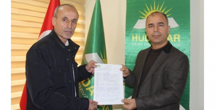 Miroğlu, Nusaybin Belediyesi için Hüda Par'dan başvuru yaptı