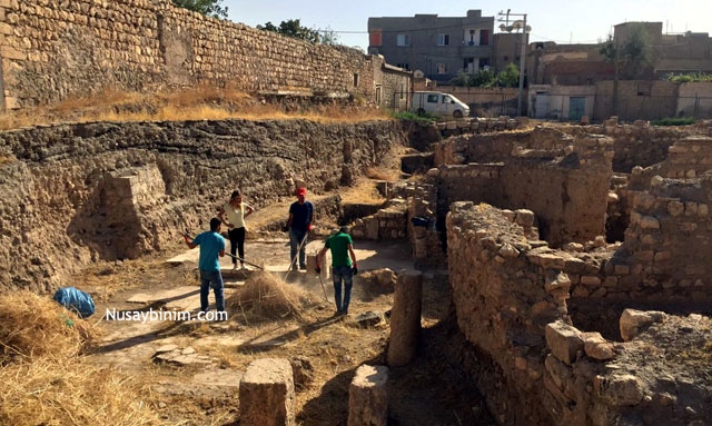 Nusaybin'de Mor Yakup Kilisesinde temizlik çalışması