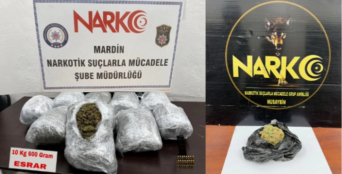 Nusaybin'de 10 kilo gram uyuşturucu yakalandı
