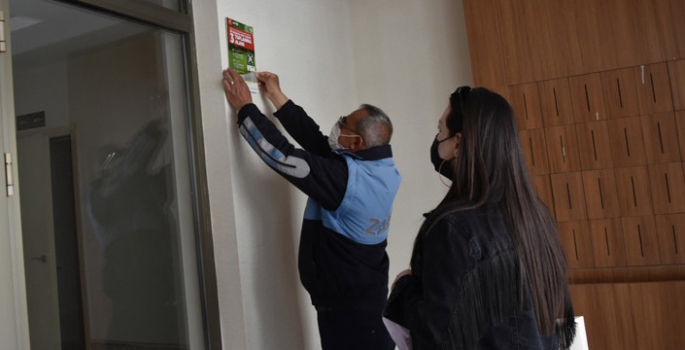 Nusaybin'de 611 bina girişine Afet ve Acil Durumlar Toplanma Alanı Tabelası Asıldı