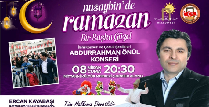 Abdurrahman Önül Nusaybin'de  konser verecek