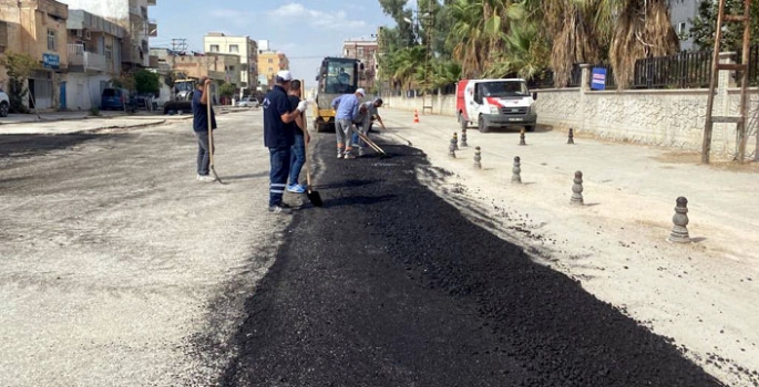 Nusaybin'de asfalt yama çalışmaları başladı