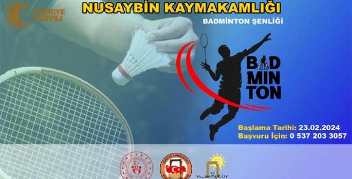 Nusaybin'de Badminton turnuvası düzenleniyor
