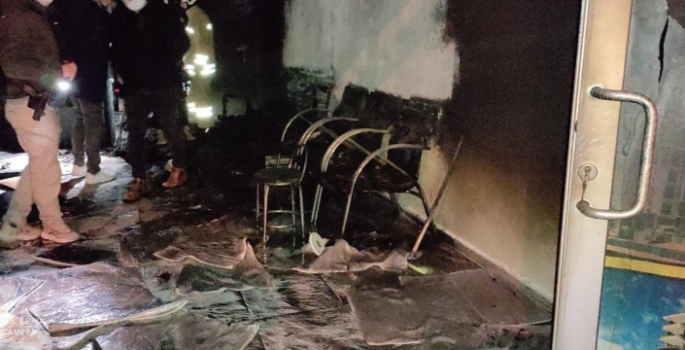 Nusaybin'de bir iş yerinde yangın çıktı