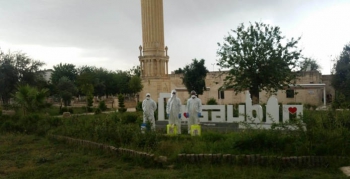 Nusaybin'de camiler dezenfekte edildi