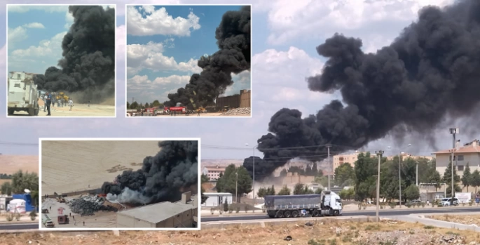 Nusaybin'de hurdalıkta çıkan yangın korkuttu