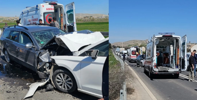 Nusaybin'de iki otomobil çarpıştı, 4 yaralı