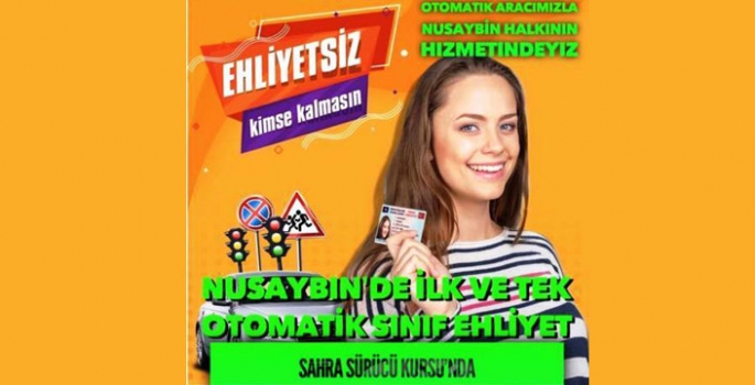 Nusaybin'de ilk defa otomatik araç ehliyeti veren kurs açıldı