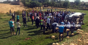 Nusaybin'de işçileri taşıyan minibüs devrildi, 16 yaralı