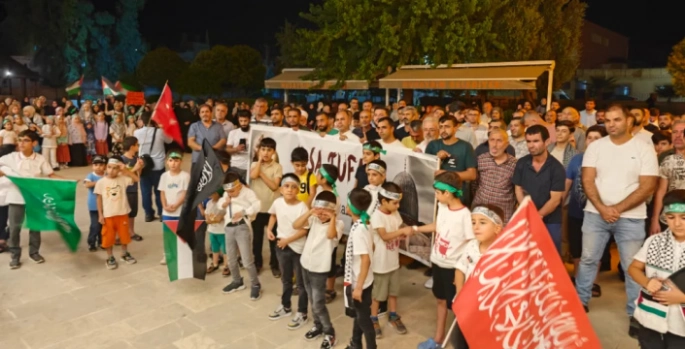 Nusaybin'de İsrail protestoları devam ediyor