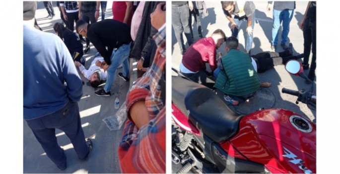 Nusaybin'de motosiklet kazası, 2 yaralı
