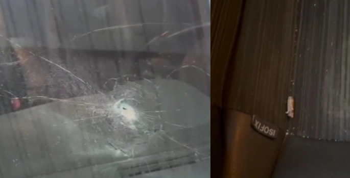 Nusaybin’de park halindeki otomobile yorgun mermi isabet etti