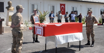 Nusaybin'de şehit asker için tören düzenlendi