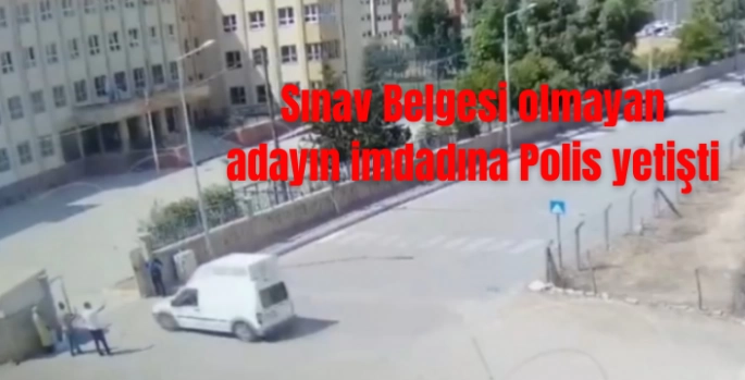 Nusaybin'de sınav belgesini unutan adayın yardımına polis yetişti