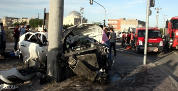 Nusaybin'de trafik kazası, 1 yaralı  