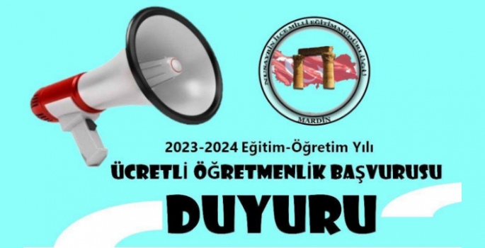 Nusaybin'de ücretli öğretmenlik başvuruları başladı