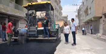 Nusaybin'de yeni dönemin ilk asfaltı başladı