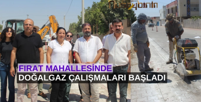 Nusaybin Fırat Mahallesinde Doğalgaz çalışmaları başladı