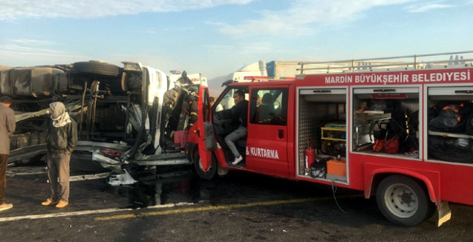 Nusaybin İpek yolunda trafik kazası, 1 yaralı