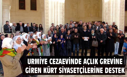 Urmiye'de açlık grevine giren Kürt siyasetçilerine destek