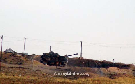 Nusaybin sınırına Obüs topları mevzilendi